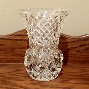 Cut Crystal Pineapple Vase