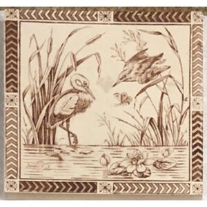Antique Aesthetic Nature Pond Life Tile