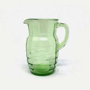 Green Anchor Hocking Depression Glass Water Pitcher