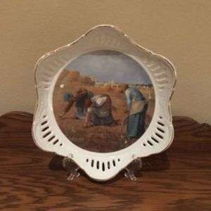  Vintage Soviet Ukrainian Porcelain Decorative Plate – Millet's The Gleaners 