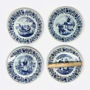 Boch Delfts Belgium Plates - Set of 4