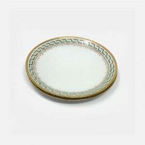 Hand Painted Pickard Desert Side Plates With Greek Fret