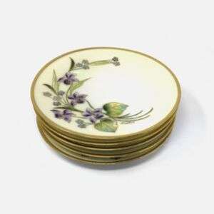 Set Of 5 Thomas Sevres Bavaria Porcelain Plates Hand Painted By Pickard