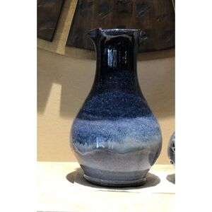 Robert Alewine Signed Blue Glaze Pottery Vase