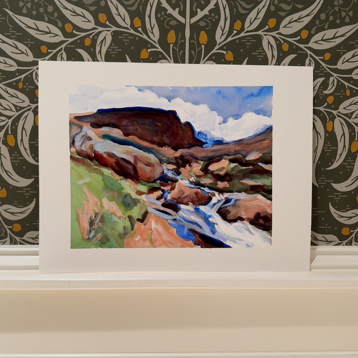  Alpine Waters: Original 8x10 Rocky Mountain Landscape Watercolor Painting 
