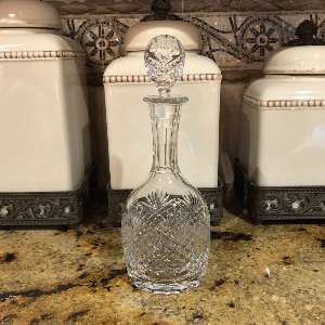 Cut Glass Decanter - Pineapple Pattern