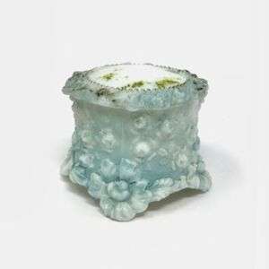 Antique Hand Painted Milk Glass Jewelry Box
