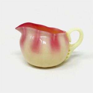 Ribbed Glossy Burmese Glass Creamer