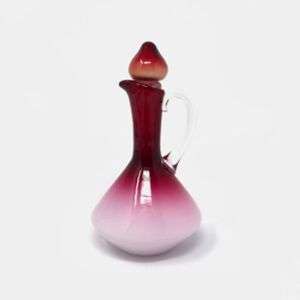 Vintage Murano Art Glass Peachblow Cruet