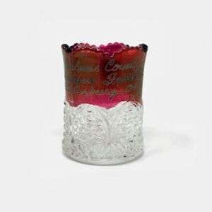 Holmes County Antique Festival Millersburg 1974 Ruby Flashed Toothpick Holder