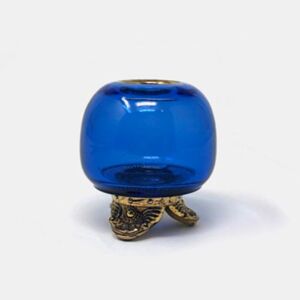 EAPG Blue Colorado Pattern Glass Toothpick Holder