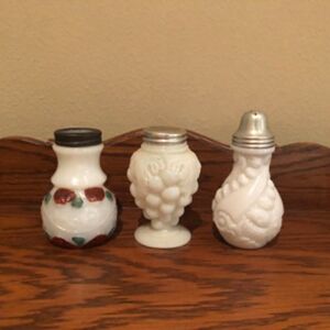 Antique Victorian Milk Glass Shakers