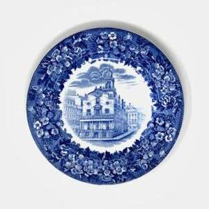 Wedgwood The Old State House Boston Blue Transferware Plate