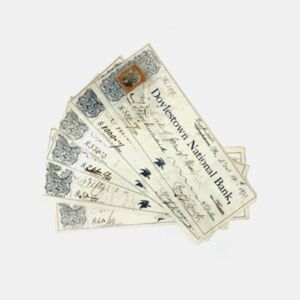 Set Of 6 Antique Checks From 1873