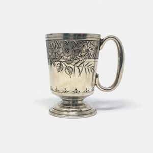 Antique Walker & Hall Sheffield England Silver Plate Mug