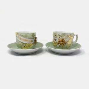 Pair Of Old German Tea Cups