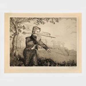 Signed Etching By Michael L. Jacques 	“The First Step”