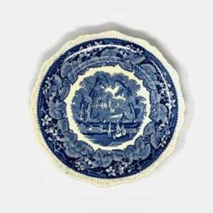 Antique Masons Ironstone Vista England Blue Transferware Plate