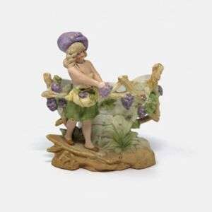 Antique German Bisque Figurine Planter