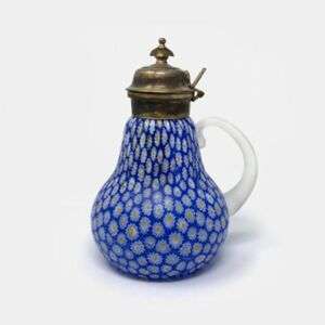 Italian Millefiori Glass Syrup Pitcher