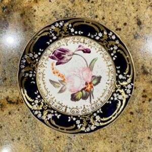 Antique Hand Painted English Cabinet Plate