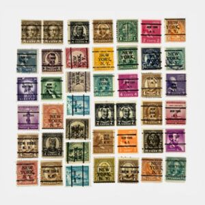Set Of 43 New York, NY Pre-Cancel US Stamps