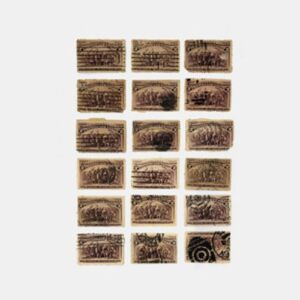 Set Of 9 Antique 1893 2c Landing of Columbus US Stamps