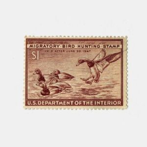 1946 $1 Federal Duck Stamp - Redhead Ducks
