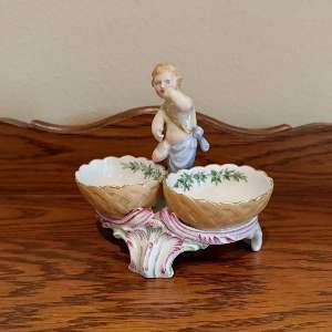 KPM Porcelain Figural Double Salt