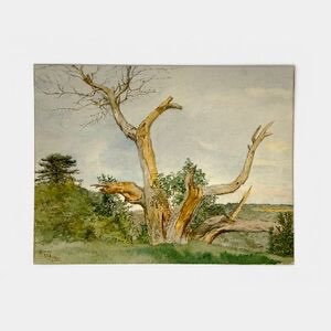 1922 Watercolor Painting “St Louis France” By A.S. Brodeur