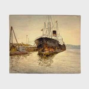 Quebec c.1930 Watercolor Painting 