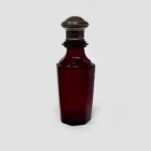 EAPG Cranberry Glass Sugar Shaker
