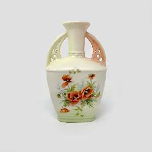 Royal Floretta Austria Vase With Red Poppies 