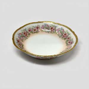 Antique Antique Antique Elite Works Limoges France Floral Porcelain Serving Bowl