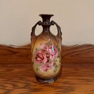 Small Antique Vase With Roses
