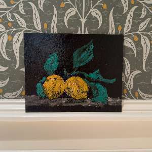  Original Still Life Oil Painting of Lemons