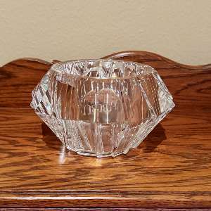 Orrefores Sweden Crystal Candle Holder Etched HBU