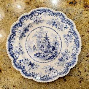  Antique Rogers Blue & White Transferware Plate – Staffordshire, c. 1835 