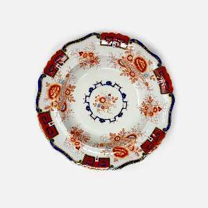 Antique 19th Century Hicks & Meigh & Johnson Stone China Soup Bowl 10” C. 1830