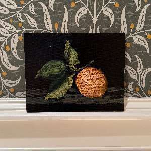 Lemon Dark Academia Still Life Oil Painting 