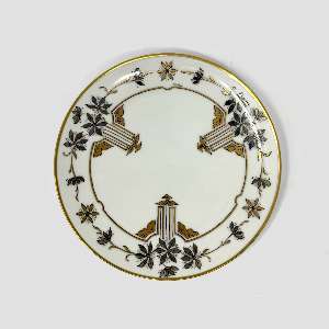 Stunning Antique Stouffer Hand Painted Art Deco Plate – 8.75”