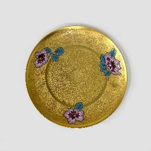 Stouffer Encrusted Gold 8.25" Plate Hand Painted Bavaria Artist Signed