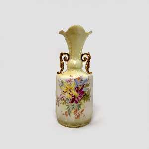 Antique Royal Wettina Austria Floral Art Nouveau Robert Hanke 9" Vase