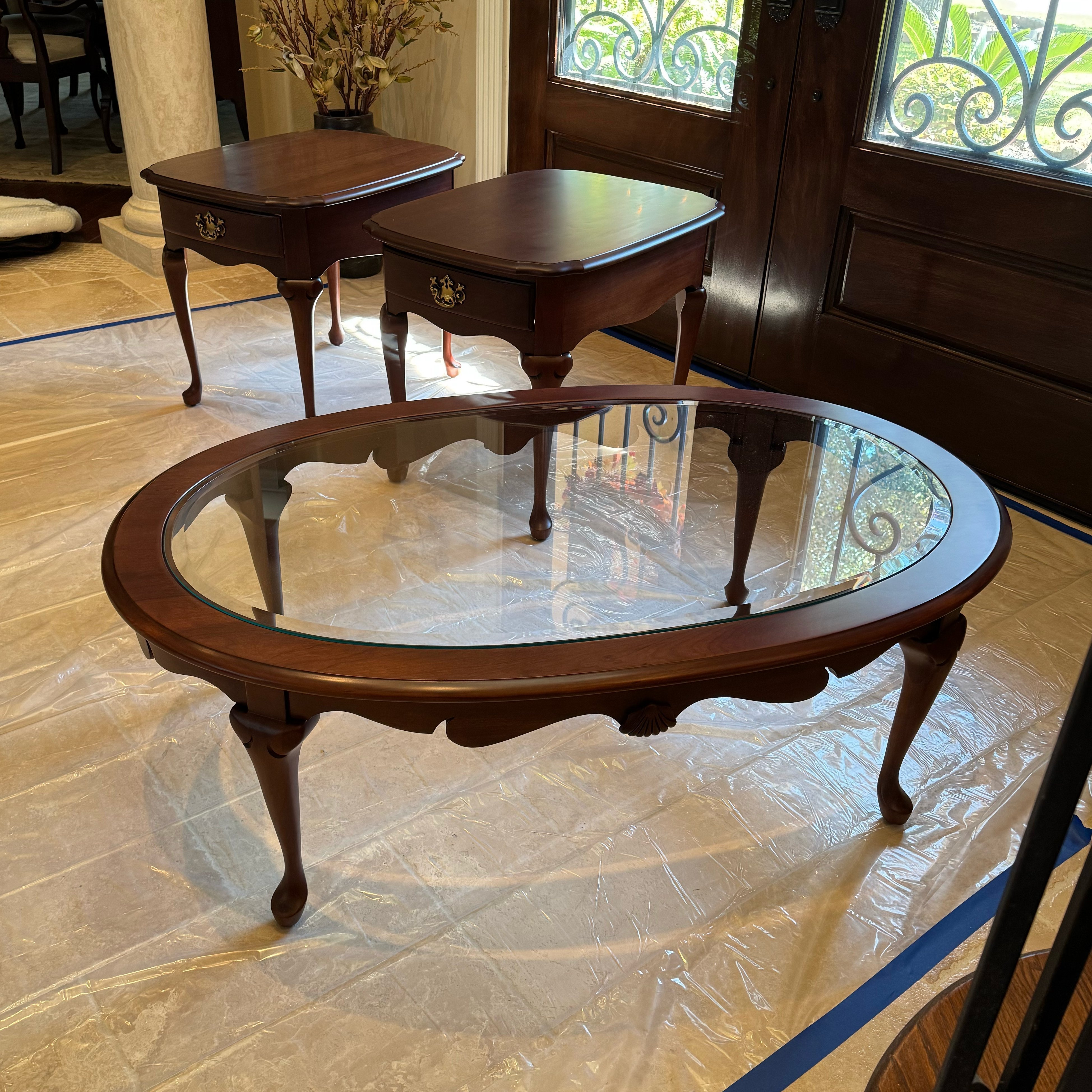 Pennsylvania House Solid Cherry 3-Piece Table Set – Like New
