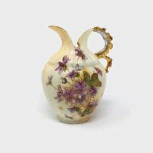 Antique Rudolstadt Germany Hand Painted Porcelain Small Pitcher