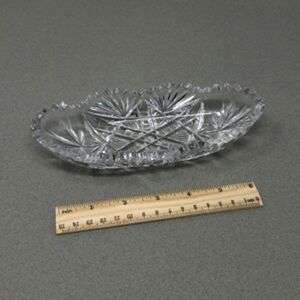 Cut Crystal Glass Relish Dish