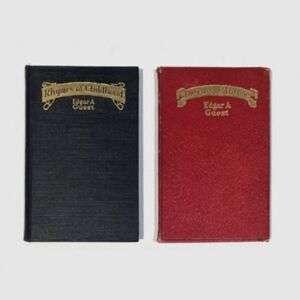 1920s First Edition Edgar A Guest Books The Passing Throng & Rhymes of Childhood