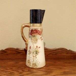 Antique Robert Hanke Austria intricate Hand-Painted Ewer/Pitcher/Vase Excellent!