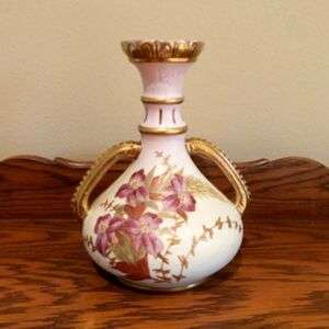 Antique Rudolstadt Germany Hand Painted Porcelain Vase
